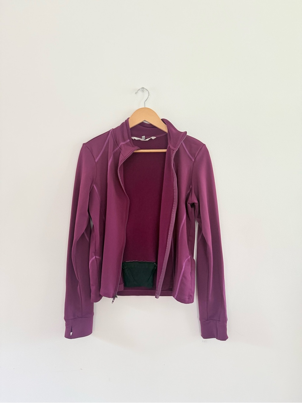 Athleta Full Zip Athletic Jacket Hoodie Running Workout Sporty Activewear Size M - Picture 6 of 13